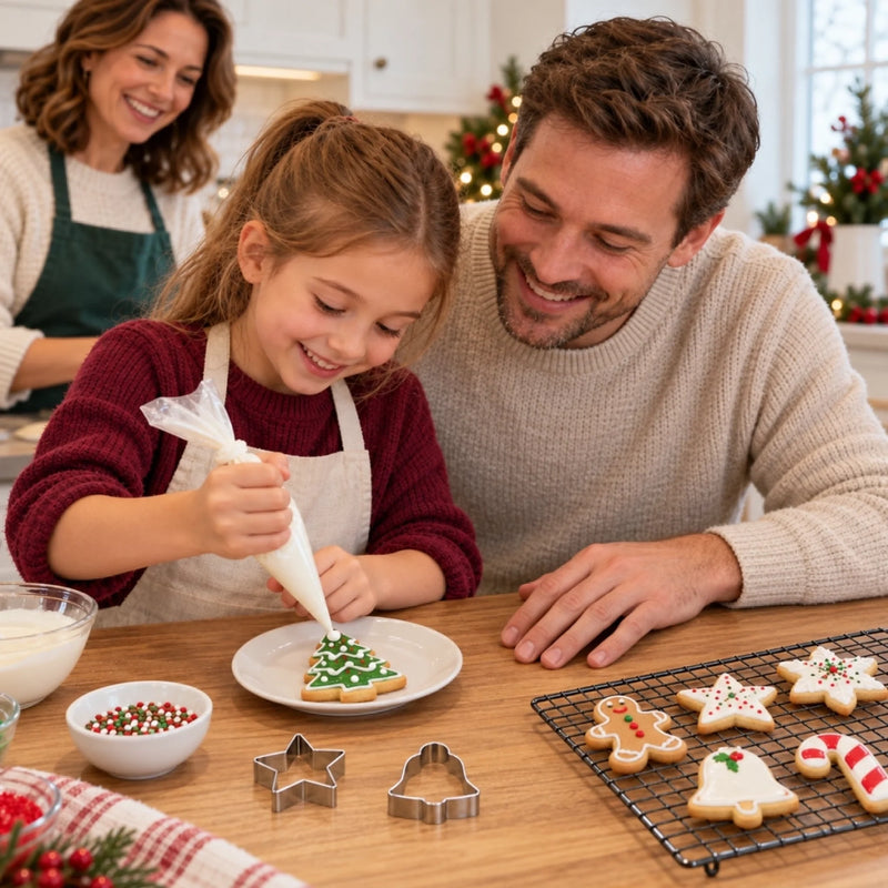 Christmas Baking Cookie Cutter Set Holiday Gifts For Family, Bakers - Christmas Cookie Cutter