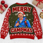 Custom Photo Merry Campmas Camping Christmas Gifts for Him - Personalized Ugly Sweatshirt