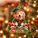 Custom 2026 Christmas Elf Pet Decor - Personalized Acrylic Ornament