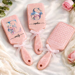 Custom Floral Monogram Gifts for Her - Personalized Paddle Hair Brush