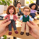 Custom Funny Office Character Coworker Gifts - Personalized Poseable Plush Doll