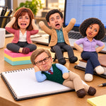 Custom Funny Office Character Coworker Gifts - Personalized Poseable Plush Doll