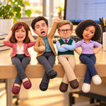 Custom Funny Office Character Coworker Gifts - Personalized Poseable Plush Doll