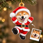 Custom Photo Christmas Characters Gift For Pet Lovers - Personalized Acrylic Ornament