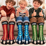 Custom Dragon Scales and Claws Gifts for Kids - Personalized Middle Tube Socks