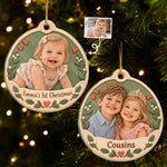 Custom Faux Clay Photo Kids Christmas Gifts - Personalized Acrylic Ornament