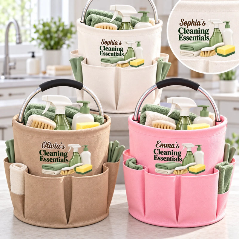 Custom Name Cleaning Essentials Gift for Women - Personalized Tool Bag
