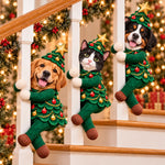Custom Photo Christmas Tree Costume Gifts - Personalized Poseable Plush Doll