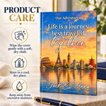 Custom Life Is A Journey Best Traveled Together Couple Gifts - Personalized Hardcover Journal