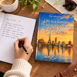 Custom Life Is A Journey Best Traveled Together Couple Gifts - Personalized Hardcover Journal