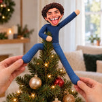 Custom Photo Funny Face Christmas Gifts - Personalized Poseable Plush Doll