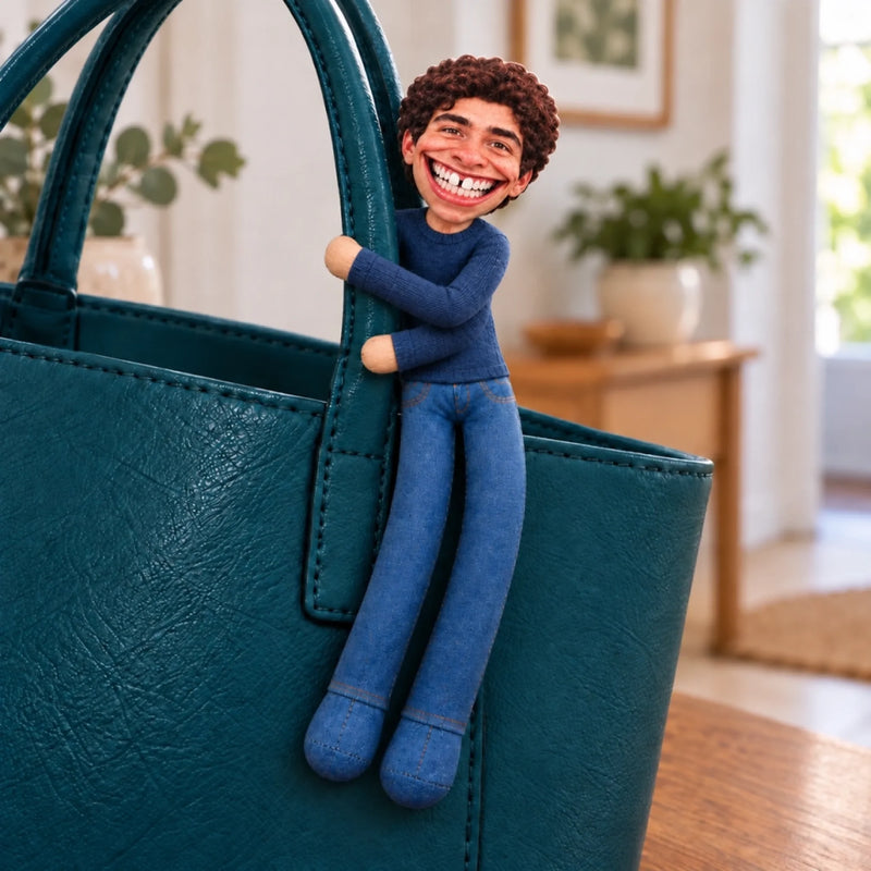 Custom Photo Funny Face Christmas Gifts - Personalized Poseable Plush Doll