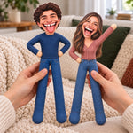 Custom Photo Funny Face Christmas Gifts - Personalized Poseable Plush Doll