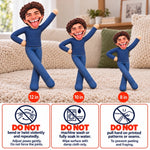 Custom Photo Funny Face Christmas Gifts - Personalized Poseable Plush Doll