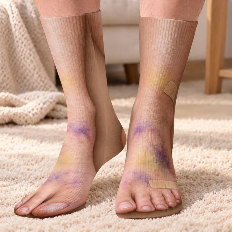 Custom Funny Cast And Bandage Office Gag Gifts - Personalized Middle Tube Socks