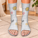 Custom Funny Cast And Bandage Office Gag Gifts - Personalized Middle Tube Socks