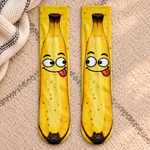 Custom Funny Food Bestie Christmas Gifts - Personalized Middle Tube Socks