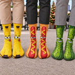 Custom Funny Food Bestie Christmas Gifts - Personalized Middle Tube Socks