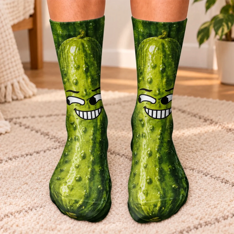 Custom Funny Food Bestie Christmas Gifts - Personalized Middle Tube Socks