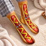 Custom Funny Food Bestie Christmas Gifts - Personalized Middle Tube Socks