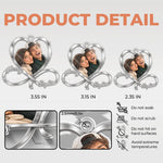 Custom Photo Infinity Heart Romantic Gifts For Couples - Personalized Shaped Acrylic Keychain