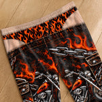 Custom Funny Motorcycle Flame Gifts for Bikers - Personalized Pajama Pants