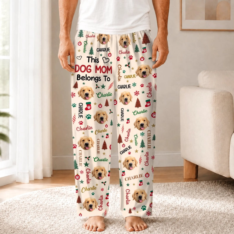 Custom Pet Photo Christmas Gifts for Dog Moms, Dog Dads, Pet Lovers - Personalized Pajama Pants