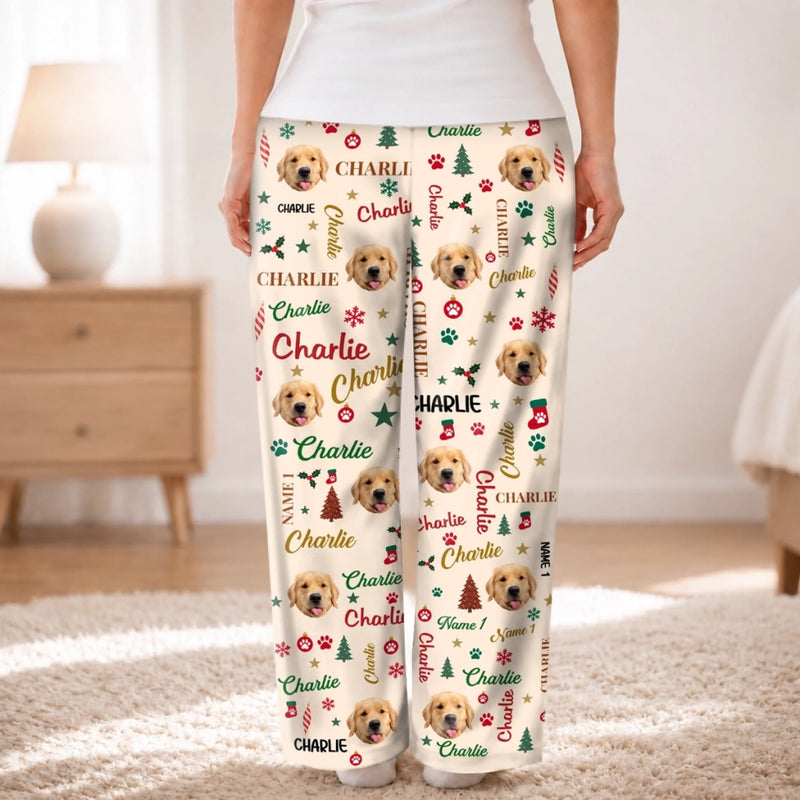 Custom Pet Photo Christmas Gifts for Dog Moms, Dog Dads, Pet Lovers - Personalized Pajama Pants