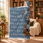 Custom Name Book Lover Reading Nook Gifts For Her - Personalized Snuggle Blanket