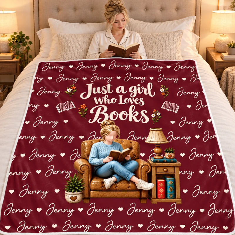 Custom Name Cozy Reading Gifts For Women - Personalized Blanket