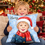 Custom Photo Christmas Snowflake Family Gifts For Family, Kids, Pet Lovers - Personalized Pillow