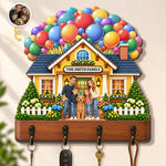 Custom Family Photo New Home Celebration Gifts - Personalized Wooden Key Holder