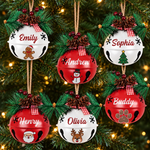 Custom Name Festive Character Family Christmas Gifts - Personalized Jingle Bell Ornament