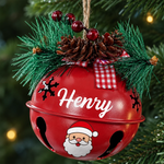 Custom Name Festive Character Family Christmas Gifts - Personalized Jingle Bell Ornament