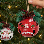 Custom Name Christmas Family Keepsake Gifts - Personalized Jingle Bell Ornament