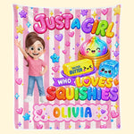 Custom Name Squishy Gifts for Girls - Personalized Blanket