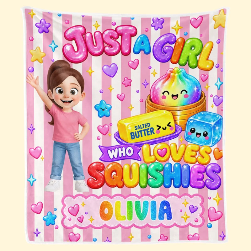 Custom Name Squishy Gifts for Girls - Personalized Blanket