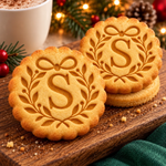 Custom Initial Butterfly Laurel Cookie Gifts - Personalized Cookie Stamp