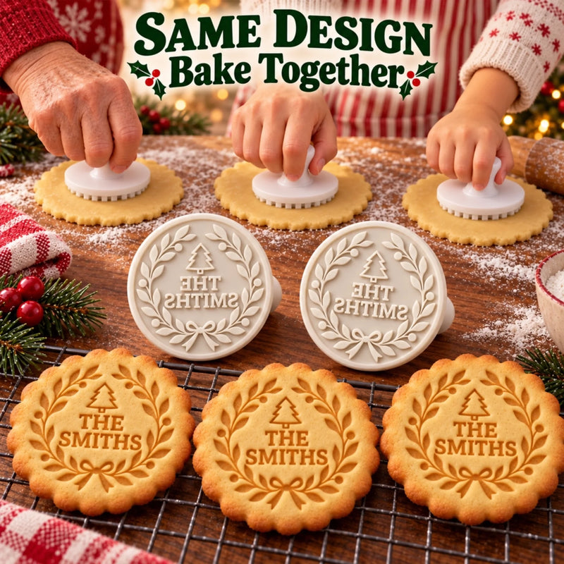 Custom Name Christmas Cookie Gifts for Families - Personalized Cookie Stamp