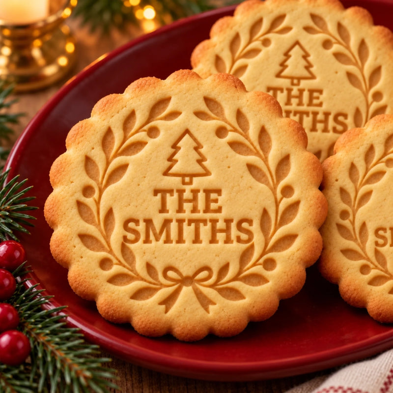 Custom Name Christmas Cookie Gifts for Families - Personalized Cookie Stamp