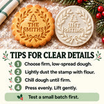 Custom Name Christmas Cookie Gifts for Families - Personalized Cookie Stamp