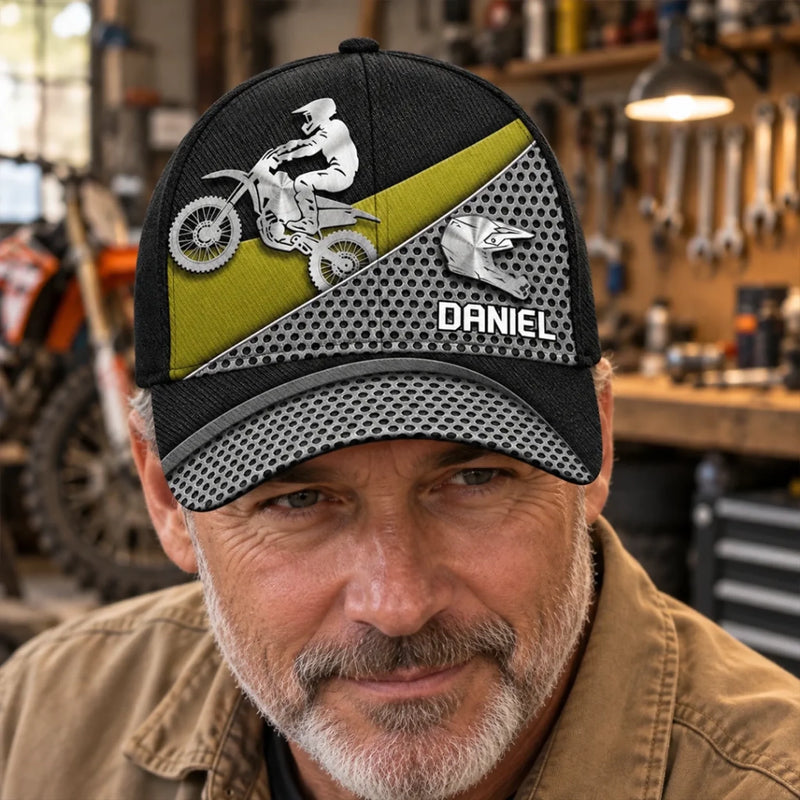 Custom Name Motocross Gifts for Kids - Personalized Classic Cap