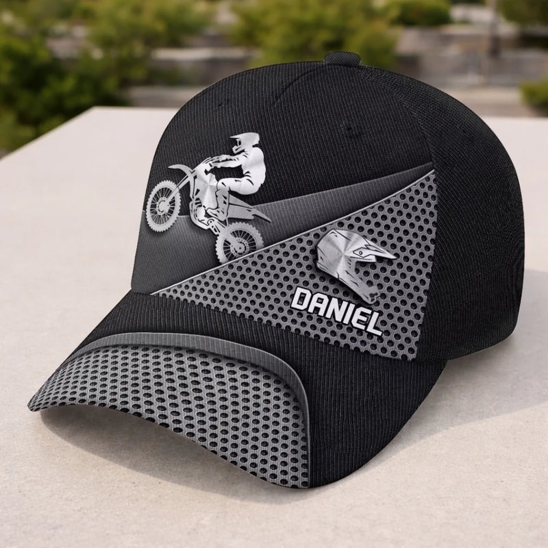Custom Name Motocross Gifts for Kids - Personalized Classic Cap
