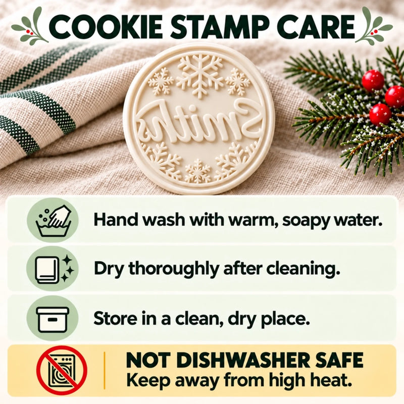 Christmas Snowflake Cookie Stamp for Holiday Baking - Festive Cookie Stamp