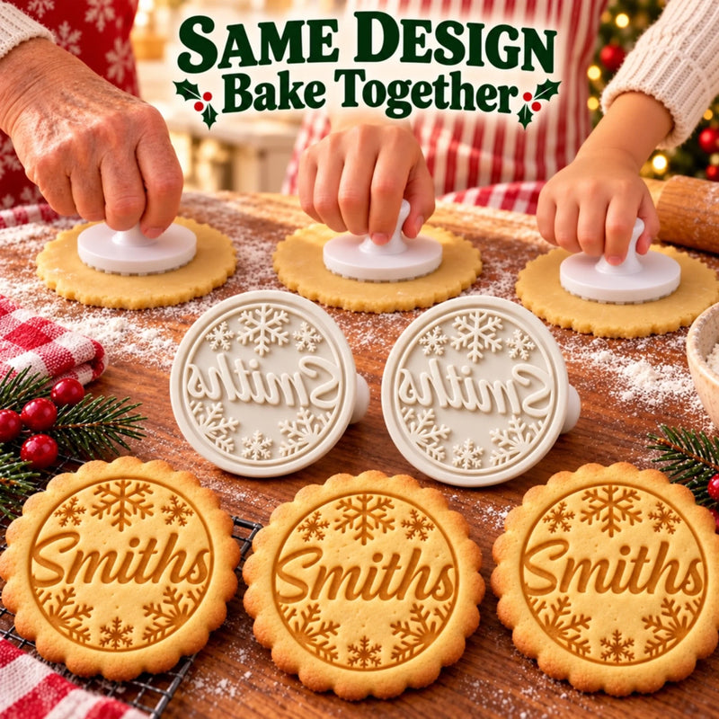 Christmas Snowflake Cookie Stamp for Holiday Baking - Festive Cookie Stamp
