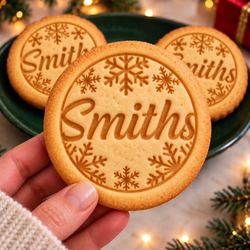 Christmas Snowflake Cookie Stamp for Holiday Baking - Festive Cookie Stamp