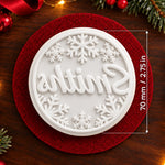Christmas Snowflake Cookie Stamp for Holiday Baking - Festive Cookie Stamp