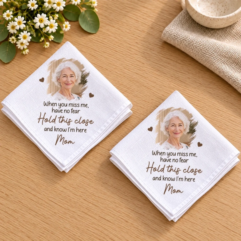 Custom Photo Sympathy Memorial Gifts - Personalized Handkerchief