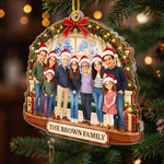 Custom Photo Holiday Family Keepsake - Personalized Acrylic Ornament