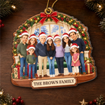Custom Photo Holiday Family Keepsake - Personalized Acrylic Ornament